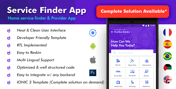 Download Home Service Finder Provider Booking Android + IOS App